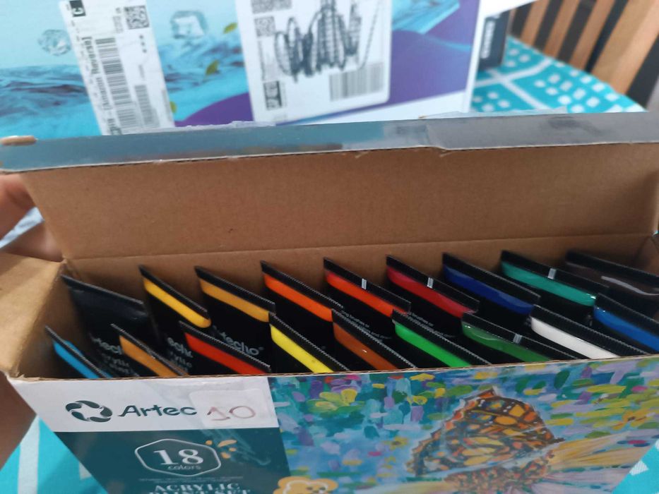 Kit de Tintas Acrílicas Profissionais Artec - 18 Cores x 36ml (Novo)