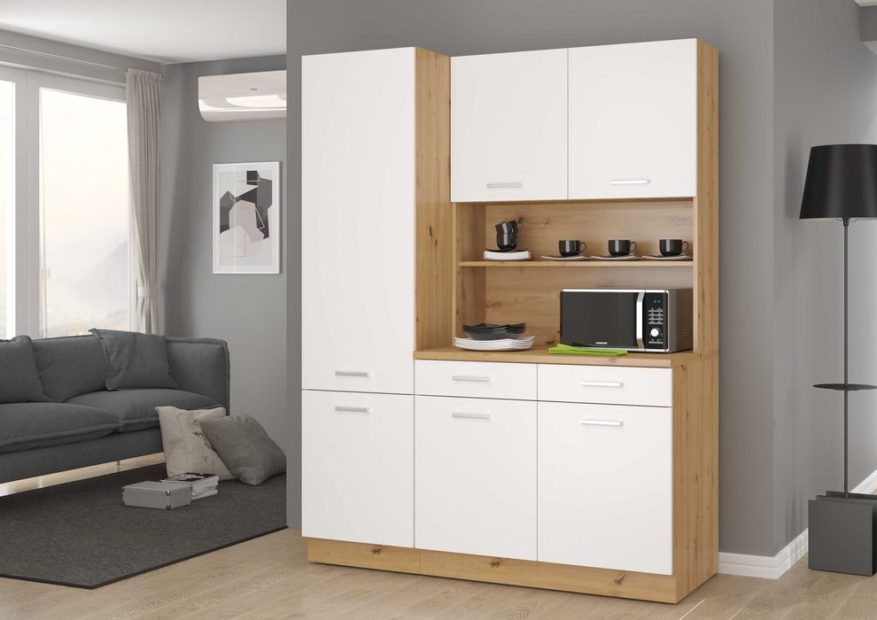 Kredens kuchenny, bufet MARIA BIAŁY + DĄB ARTISAN