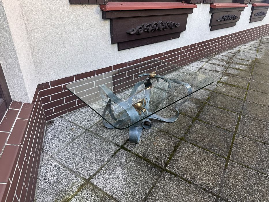 Brutalizm unikalny stolik kawowy z lat 80-tych.