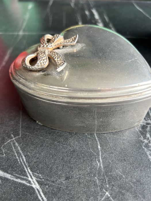 Puzderko  serduszko postrebrzane  PRL