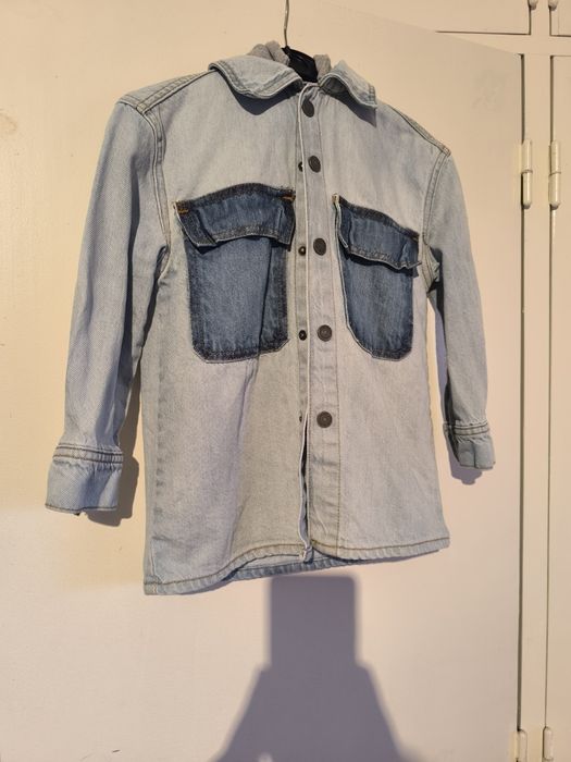 Casaco de ganga para menino 5 6 anos como novo