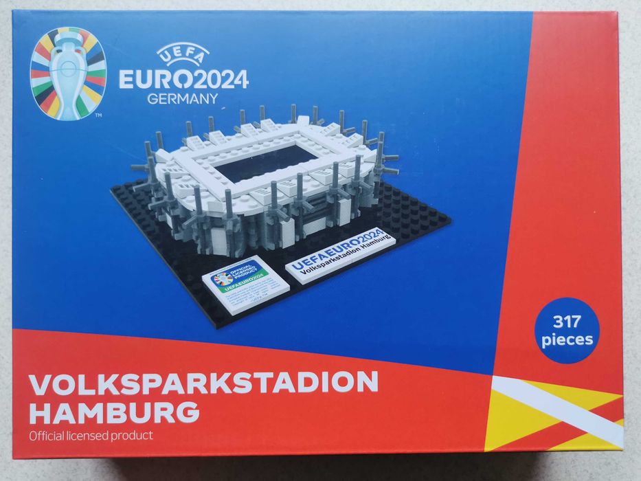 Klocki EURO 2024 Stadion Volksparkstadion Hamburg NOWY Unikat Ideał