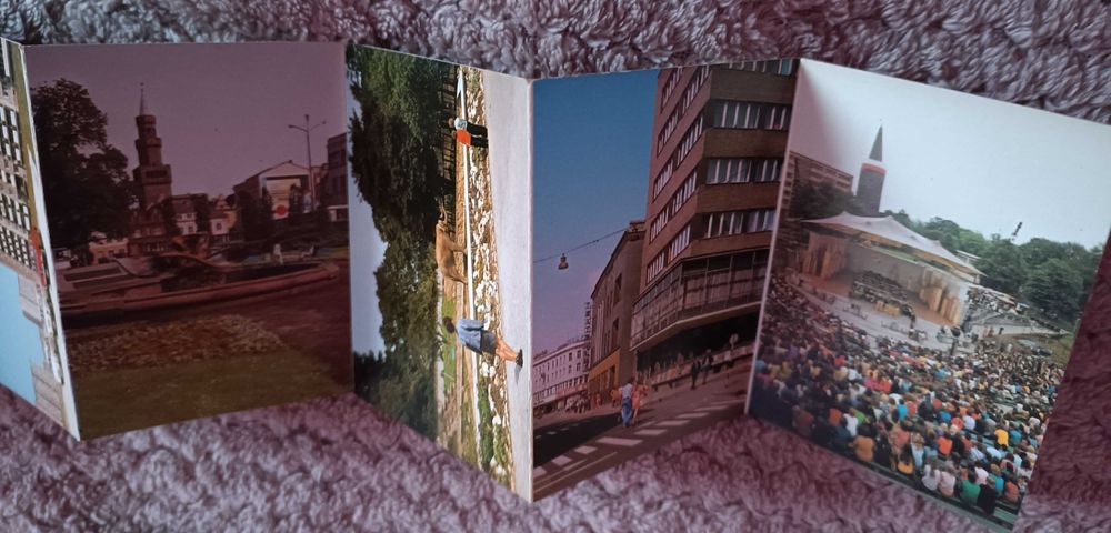 Stare widokówki  z PRL w mini książeczce Opole