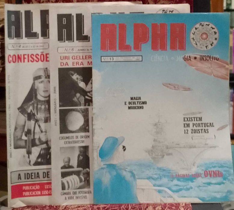Revistas Alpha - Ciência, Magia, Insólito 3 Unidades