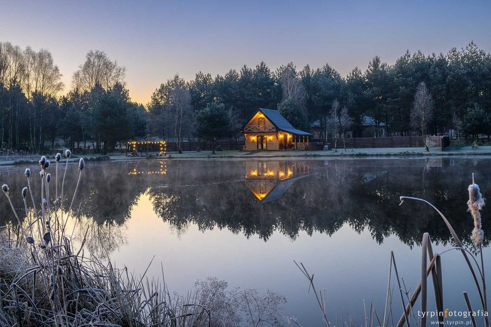 Domek całoroczny ,,Chatka Zimorodka" Wynajem nocleg balia z Jacuzzi