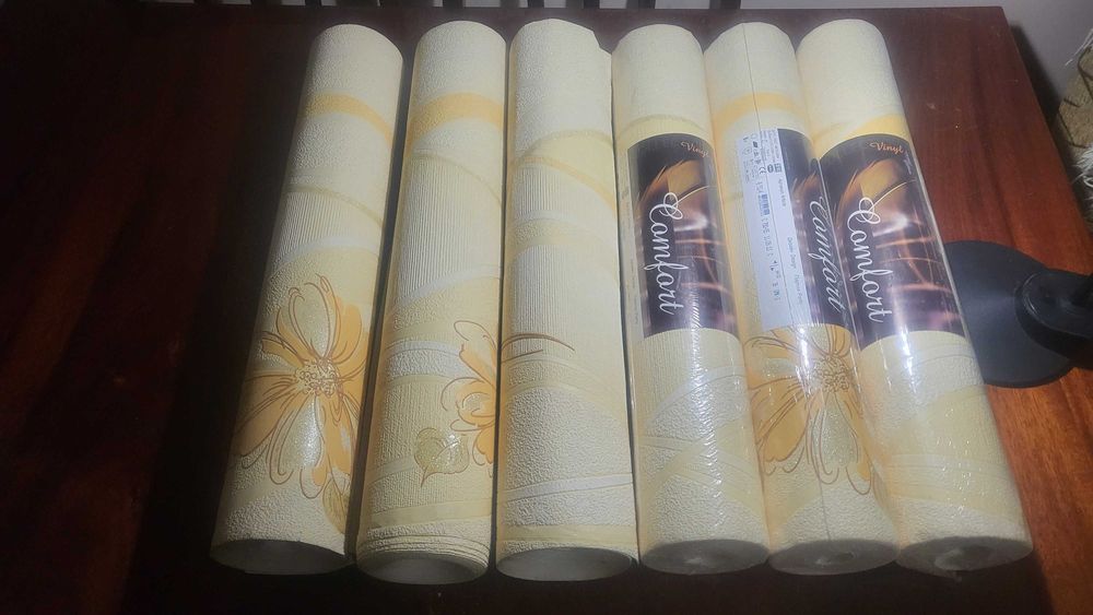 Шпалери обої вінілові 6 рулонів залишки