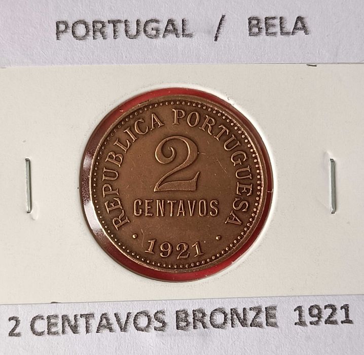 3 Moedas de 2 Centavos da 1ª República portuguesa ( Bronze )
