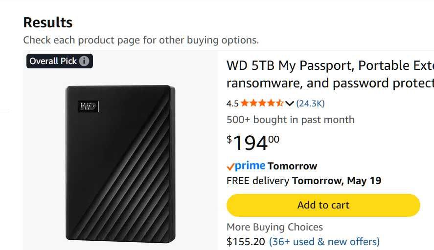 диск 2.5 внешний usb 3  - 2 4 5 тб вестерн дижитал hdd external 5tb wd tested карманний диск накопитель протестирован