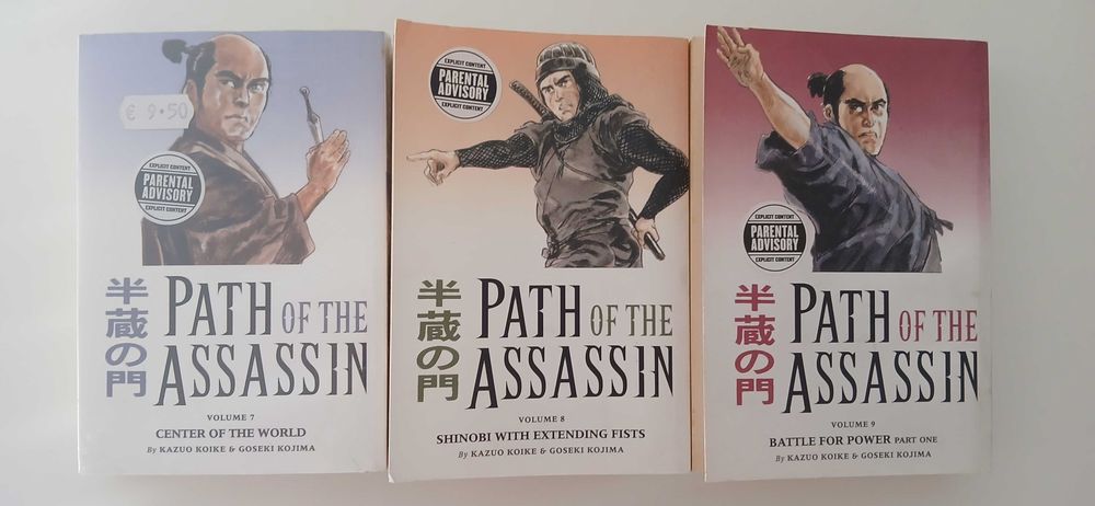 Path of the Assassin Vol. 7, 8, 9 - Dark Horse Manga - Inglês - Lote