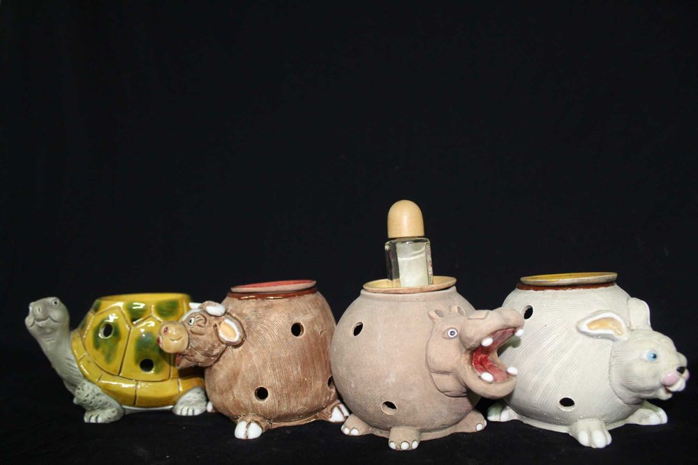 Peças Cerâmica - Animais, Porta Velas, Porta Incensos, etc.