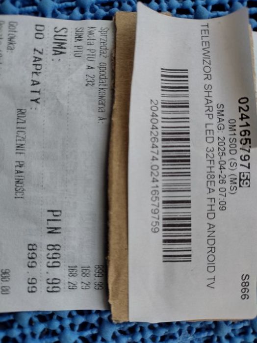 Sharp LED 32FH8EA uszkodzony panel