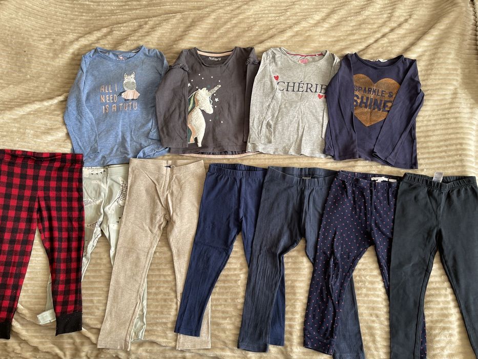 Одяг для дівчинки на ріст 98 см лосіни, лонгслів