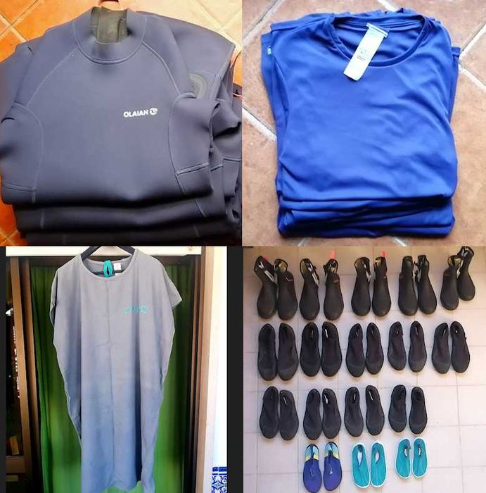 Vests and Footwear (various sizes).