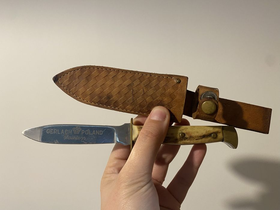Nóż mysliwski gerlach retro staroć prl
