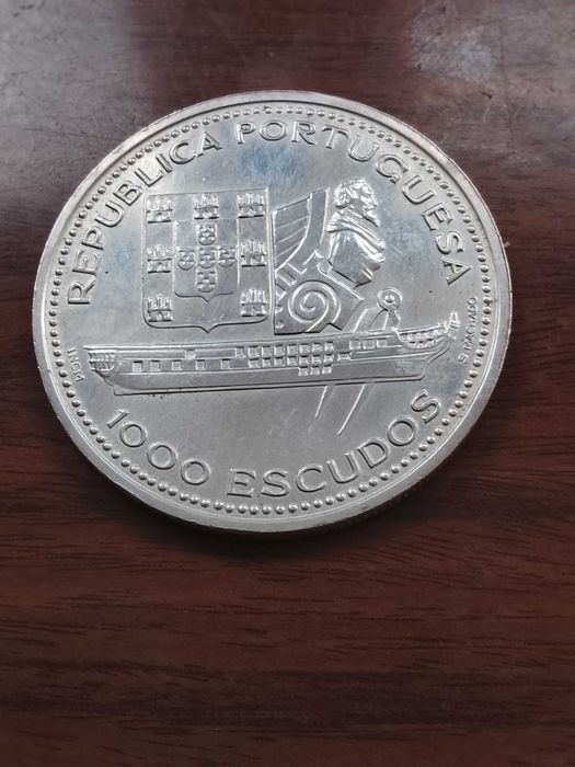 Moeda de 1000 escudos de 1996-Fragata D. Fernando II e Glória, em Prata