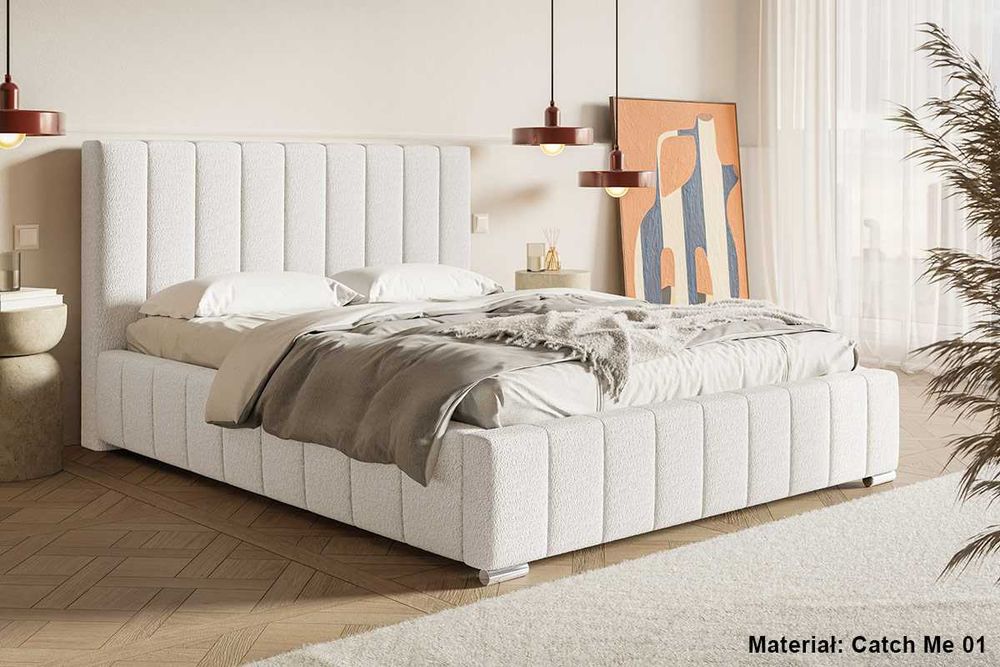 Łóżko łóżka tapicerowane bed MOON z pojemnikiem i stelażem 120x200 140x200 160x200 180x200 200x200 dostawa w 7 dni roboczych