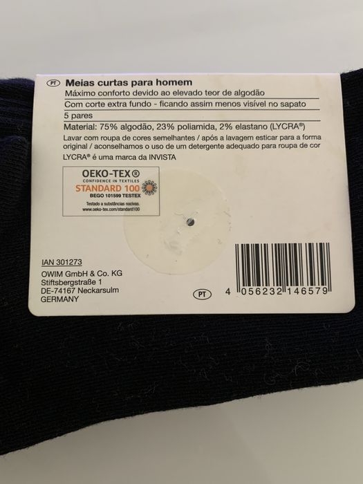 Pack 5 Meias Curtas Homem (39-42)