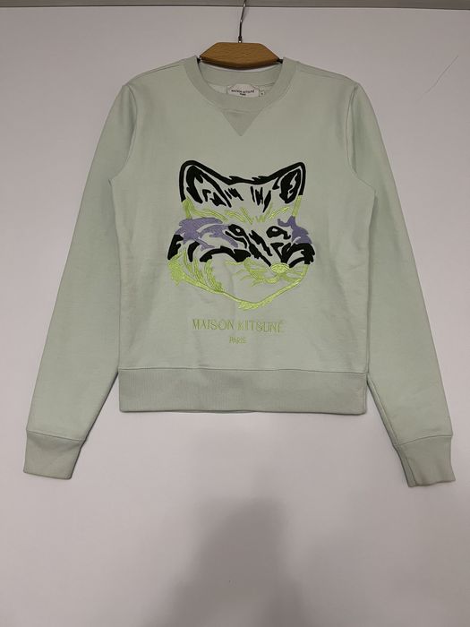 Дизайнерський світшот Maison Kitsune Green Big Fox Embroidery