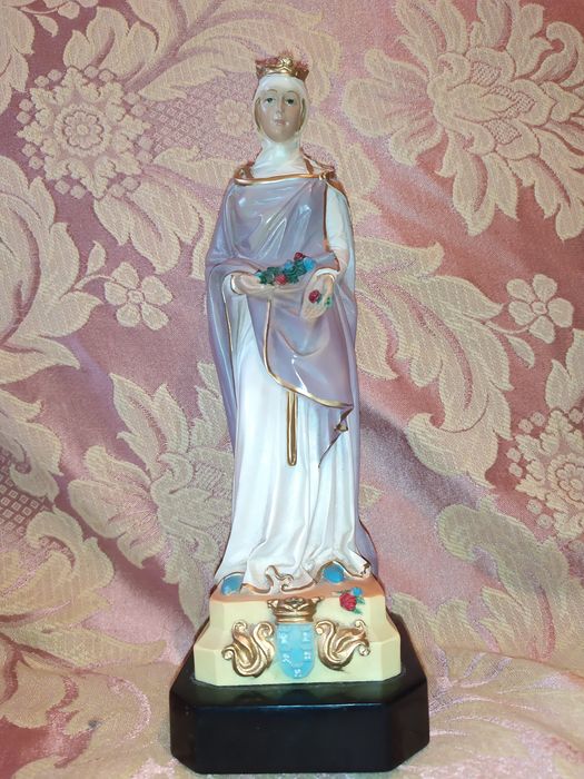 Estatueta Rainha Santa Isabel Sagrado coração de Jesus