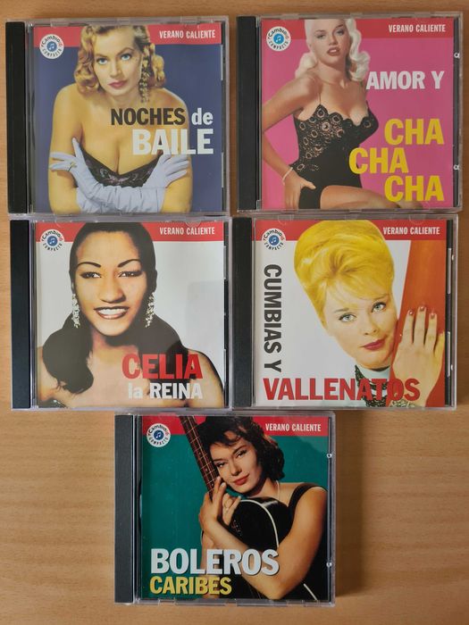 5 CDs audio com a coleção de música "Verano Caliente"