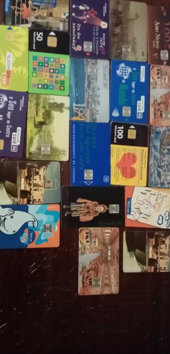 Cartões de telefone antigos
