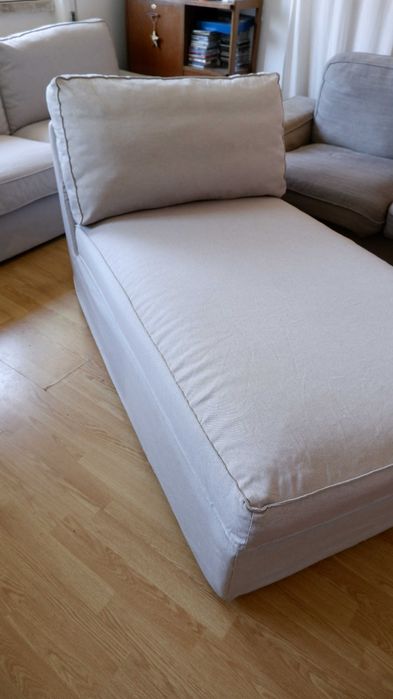 chaise longue kivik ikea cinzento claro