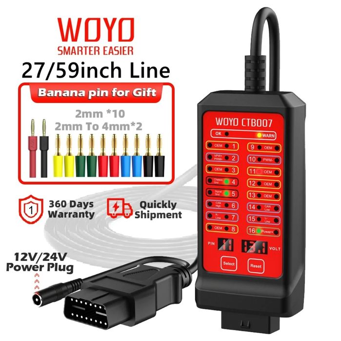 Тестер OBD2 разъёма WOYO CTB007