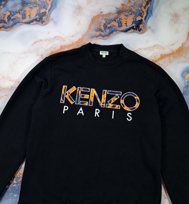 Свитот Kenzo Paris черный кофта бренд свитер