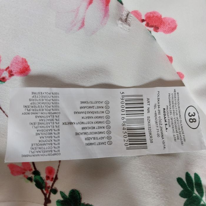 Marynarka i spódnica w kwiaty r.38 Top Secret