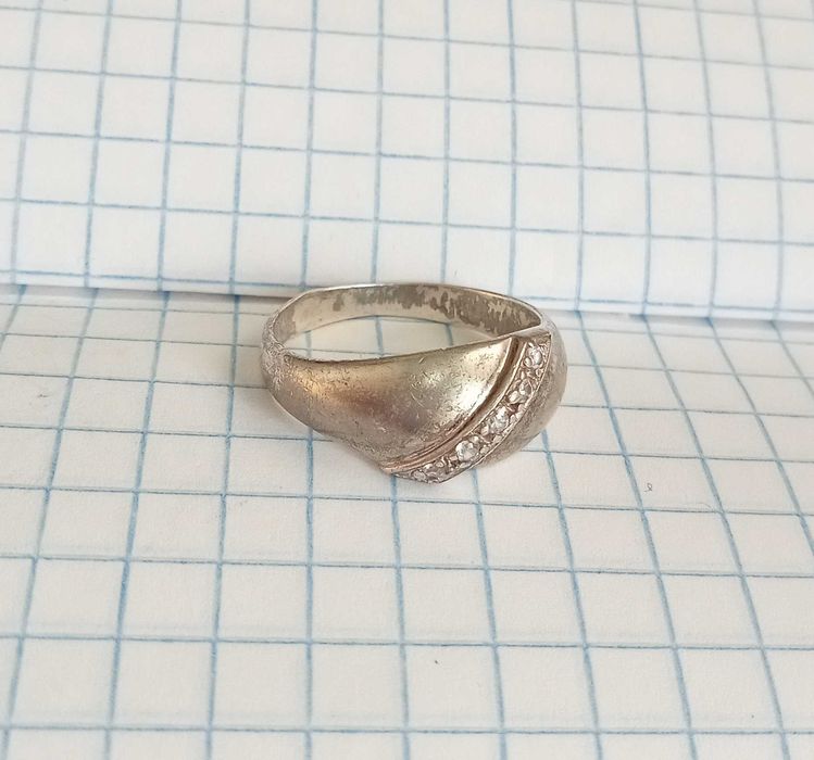 Перстень кольцо з камнями. Срібло 925 проба. Розмір 17. Вінтаж