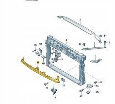 Направляющая крепление центральное переднего бампера GOLF VII 13-17