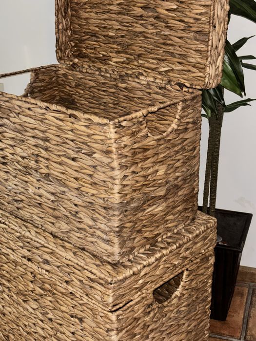 Comjunto 2 baus em Rattan Natural