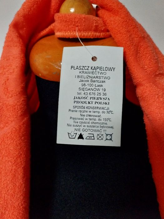 Szlafrok damski 3xl nowy, koralowy