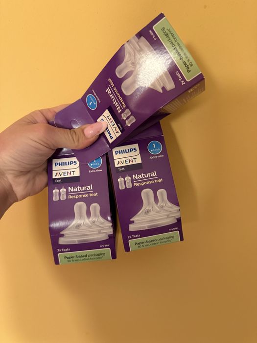 3 opakowania smoczków do butelek Philips Avent 1 Extra Slow