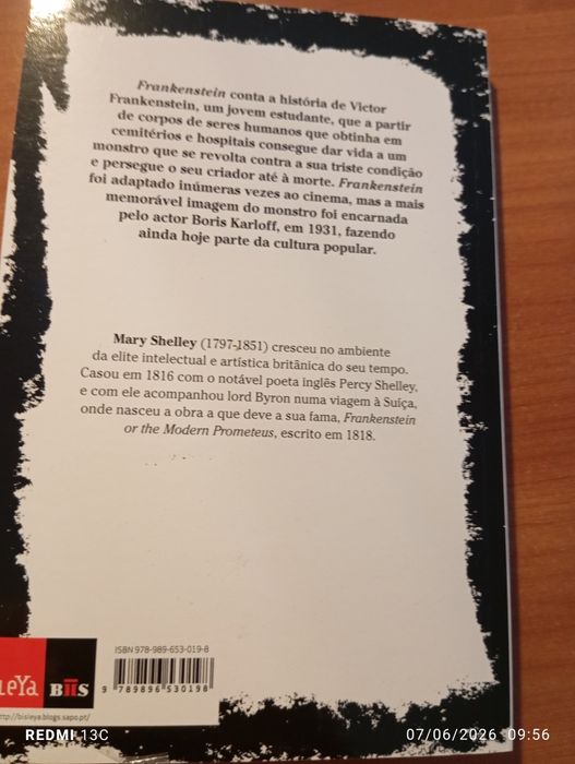 Frankenstein, Mart Shelley