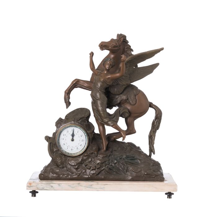Escultura - Relógio de mesa 'La Renommée' - Xavier Raphanel