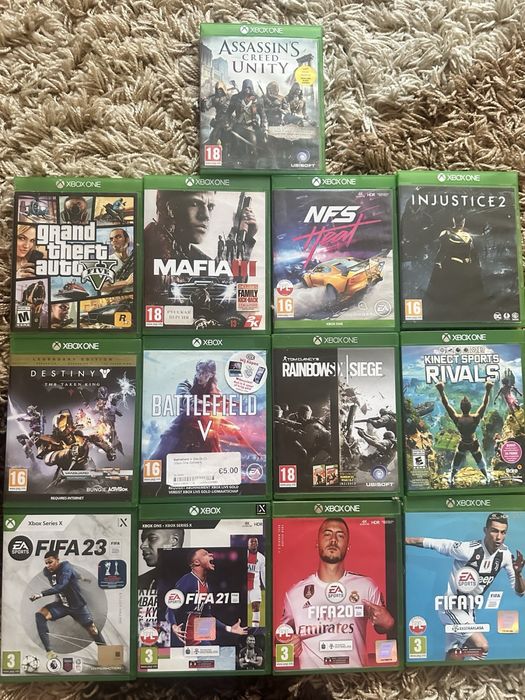 Ігри/игри xbox one/series fifa/mafia/nfs/call of duty/rivals/injustic/gta/kinect rivals