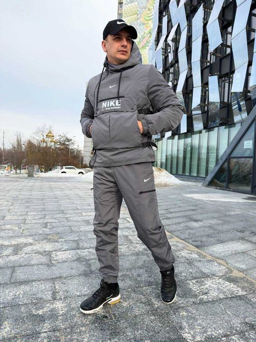 Мужская куртка Nike демисезонная анорак Найк весна осень черная S-XXL