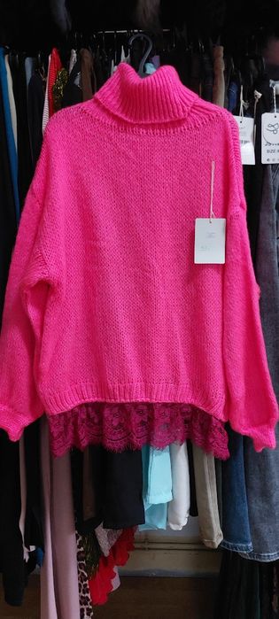 Damski golf różowy