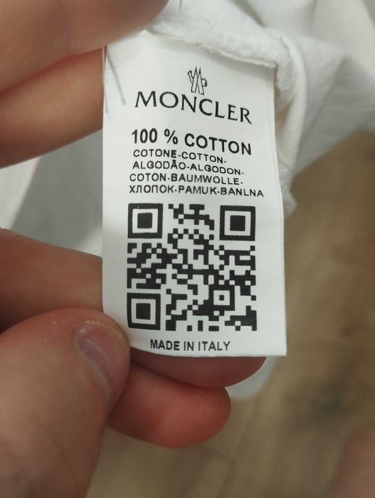 Białe Polo Moncler z zamkiem XL
