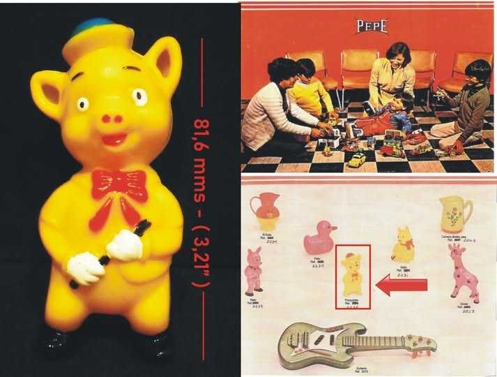 PEPE - 1 Porquinho em plástico antigo  - ORIGINAL