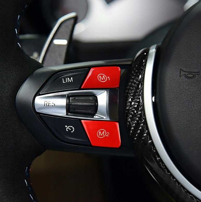 Przyciski M1 M2 kierownicy BMW M3 M4 M2 Czerwone / Niebieskie