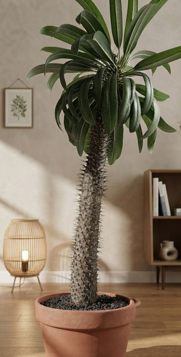 Duża Palma Madagaskaru (Pachypodium lamerei) – piękny, okazały sukulent