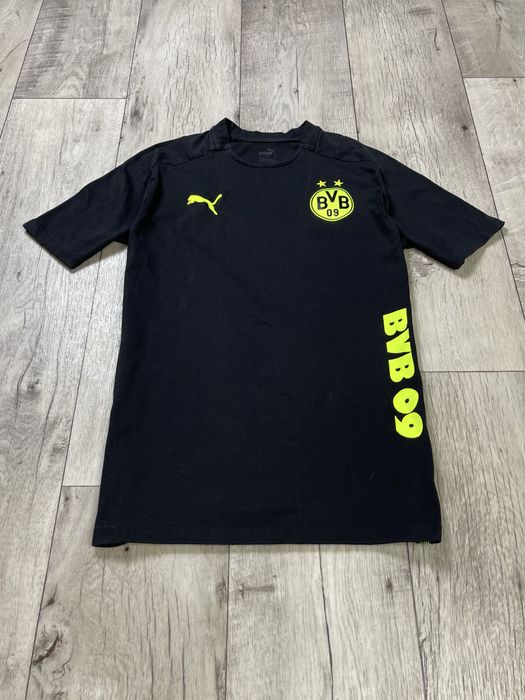 Puma BVB09 футболка M размер футбольная черная с принтом