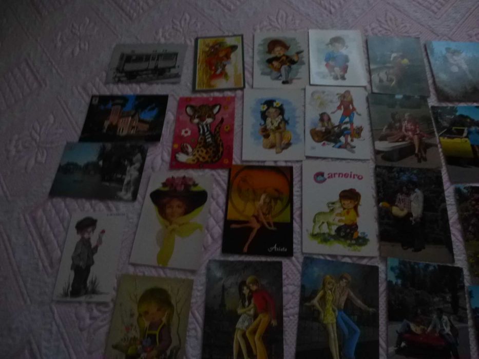 lote 44 postais vintage