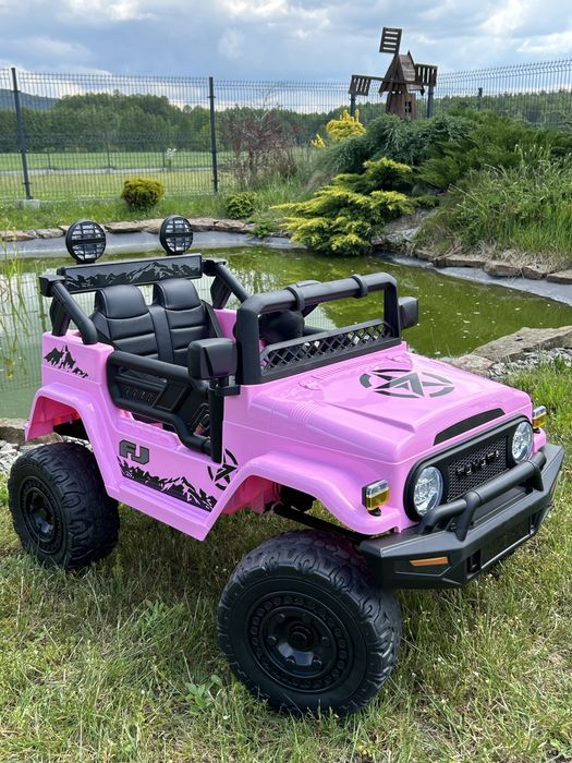 Auto na akumulator Dżip Jeep TOYOTA FJ 4X4 SKÓRA KOŁA EVA