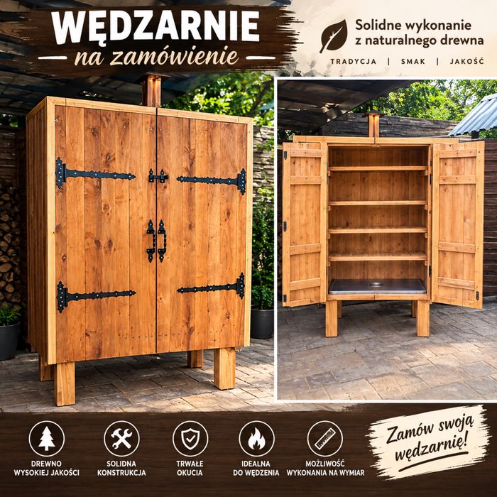 Wędzarnia  ogrodowa drewniana na zamówienie