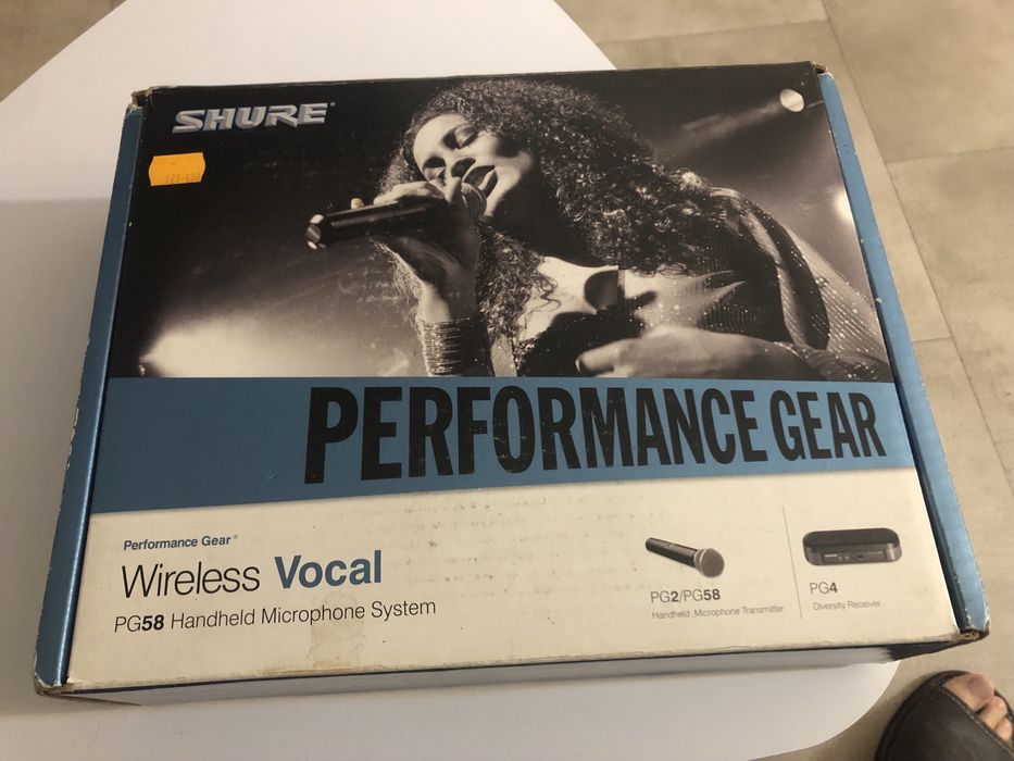 Mikrofon bezprzewodowy SHURE, bezprzewodowy system wokalny SHURE PG 58