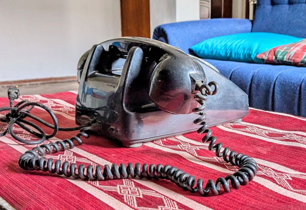 Telefone Antigo de Disco – Modelo PTT Francês – Colecionável Vintage