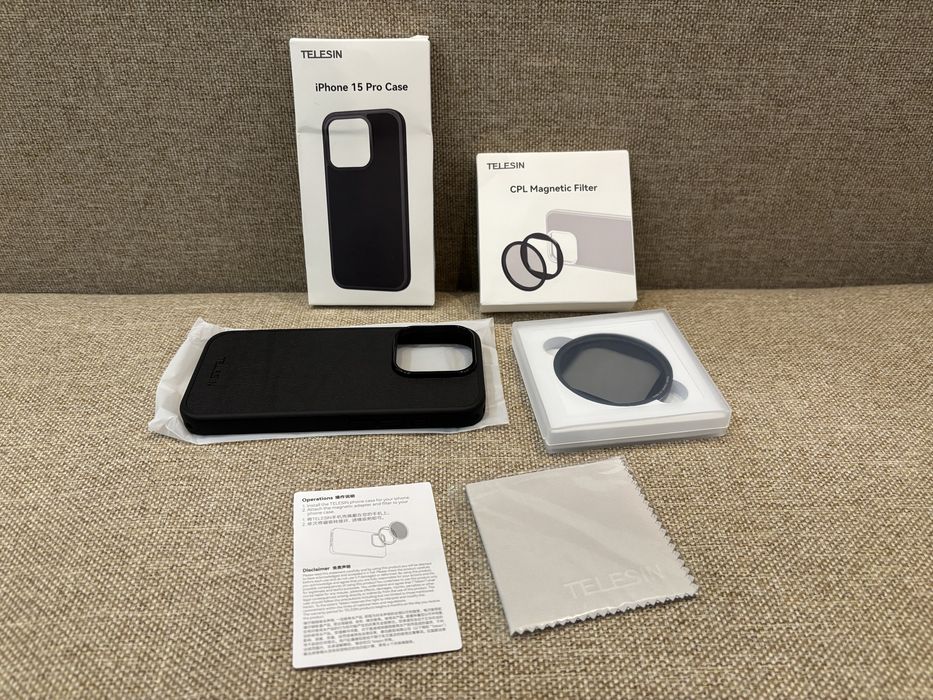 TELESIN Iphone 15 pro CPL  фільтр чехол